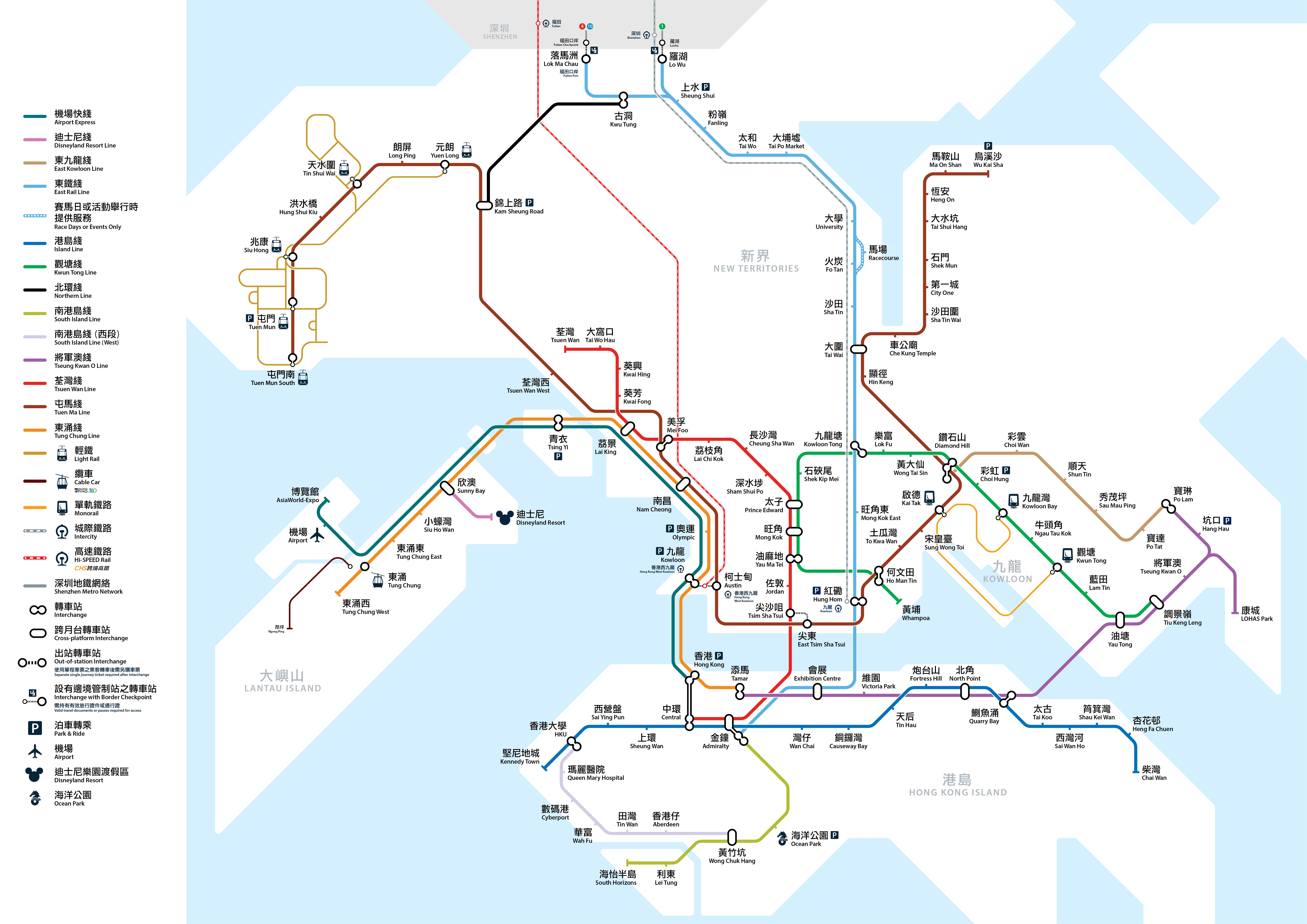 Mtr Hong Kong Map Future Projects Of The Mtr - Wikipedia