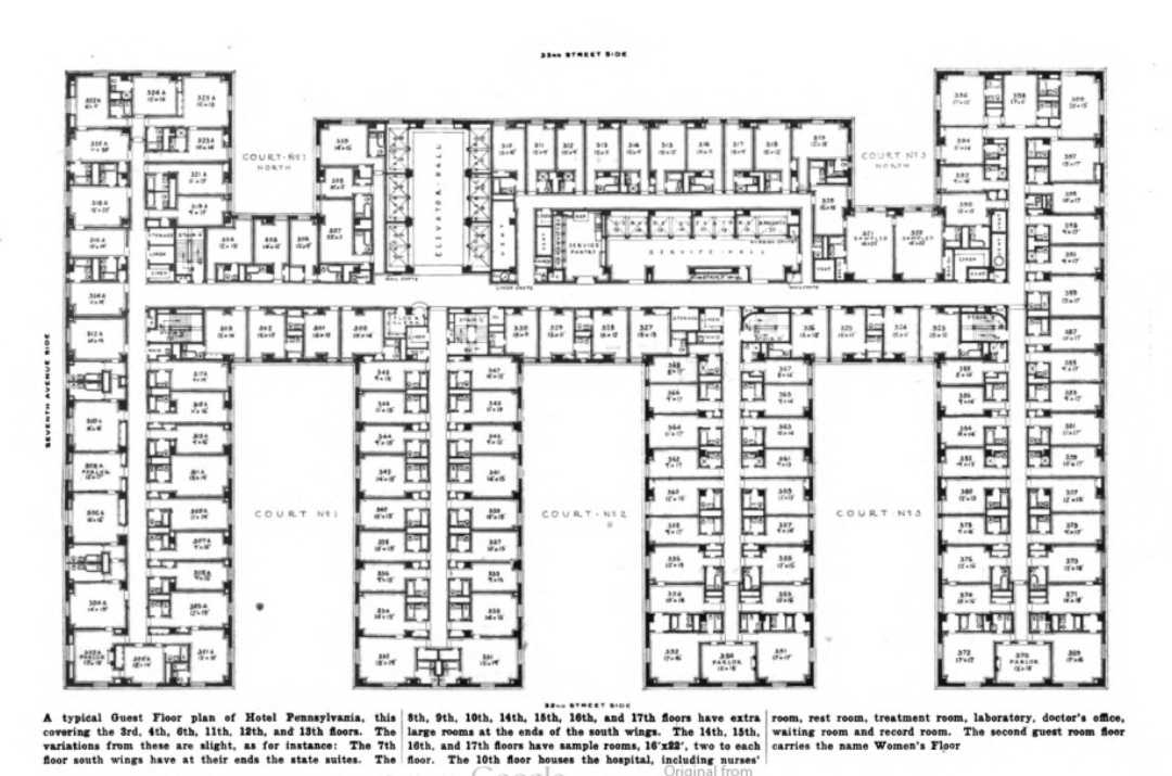 File Hotel Pennsylvania Typical Floor Plan Jpg Wikimedia Commons