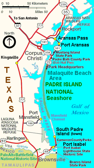 Archivo:Map Padre Island  - Wikipedia, la enciclopedia libre