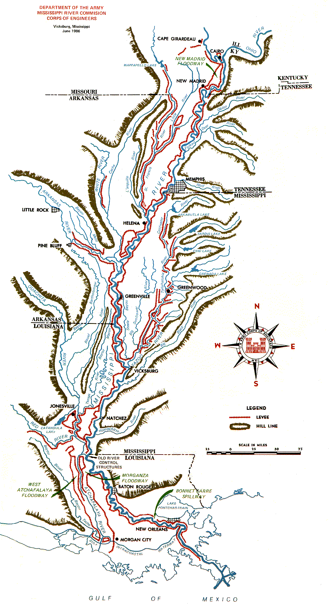 Mississippi River Levee Map 