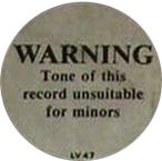 An earlier version of a warning label, used during the 1980s. Parental Advistory Logo (old).png