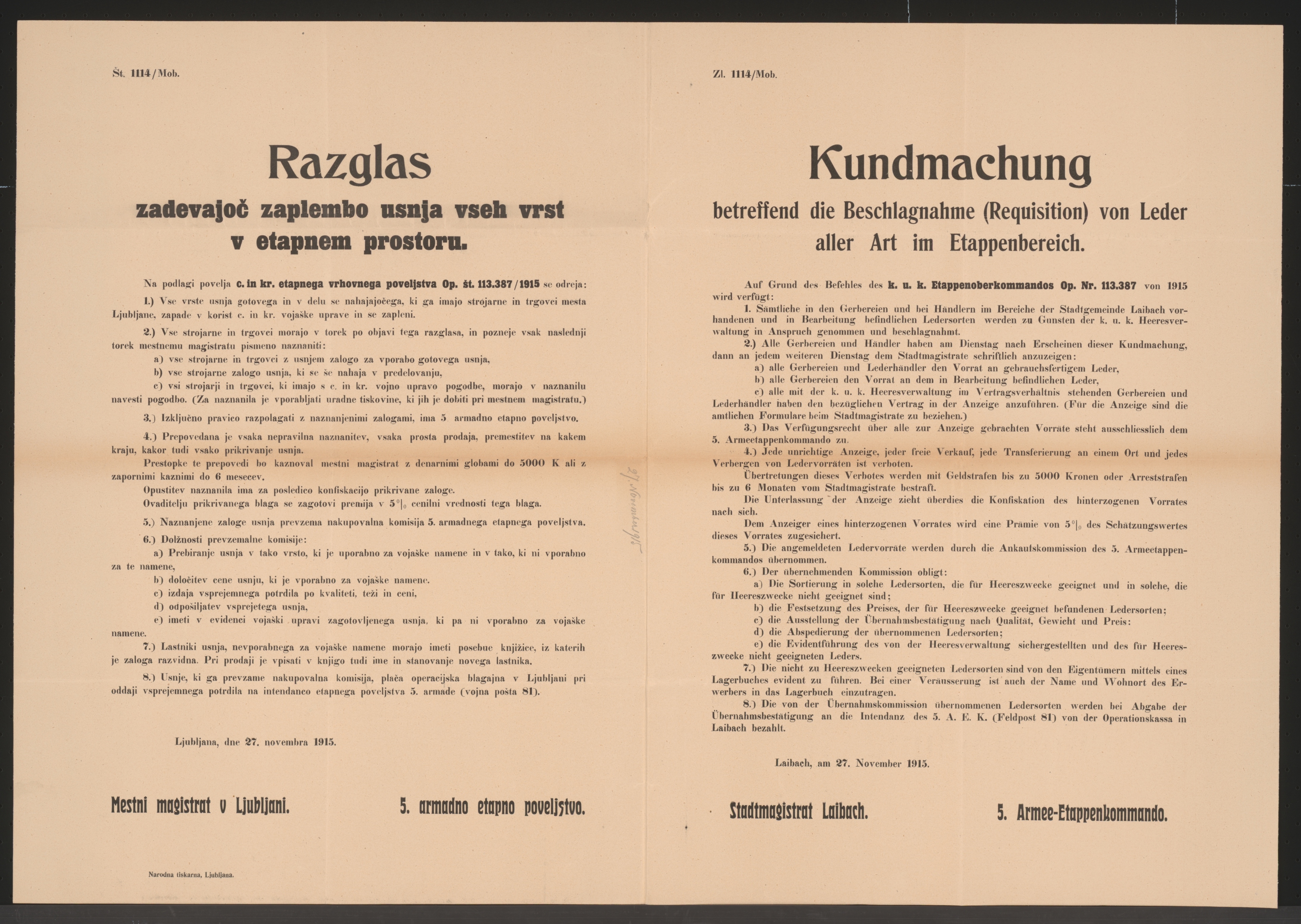 File:Requisition Leder - Kundmachung - Laibach Mehrsprachiges Plakat 1915.jpg - Wikimedia