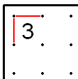 A 3 in a corner. Slitherlink-corner3.png