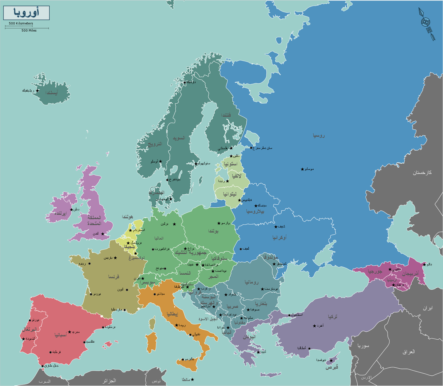 File:خريطة اوروبا السياسية.png - Wikimedia Commons