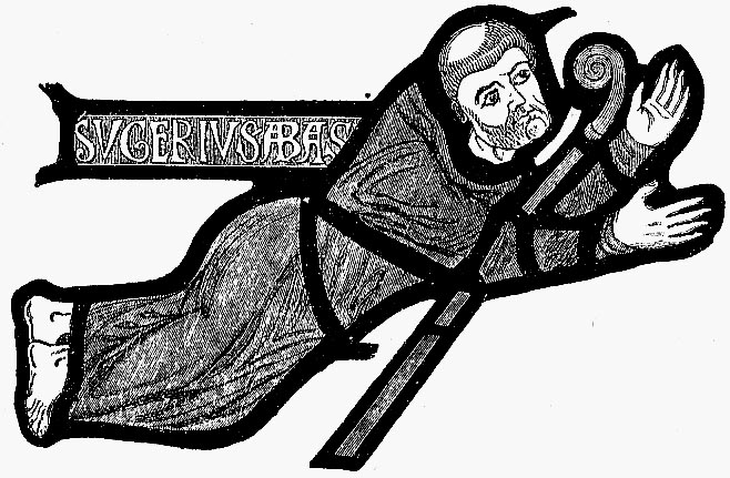 A redrawing of Suger from a stained glass window found in his abbey.