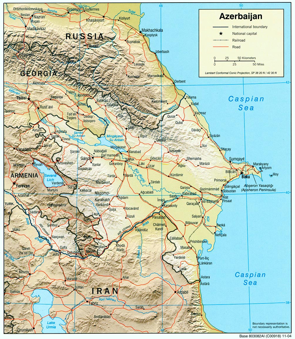 azerbaijan railway map