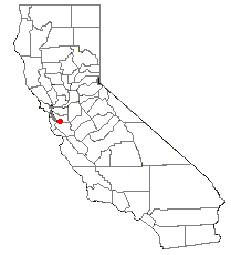 Location of Fremont, California