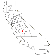 フレズノ市の位置（カリフォルニア州）の位置図
