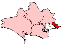 Kart over Christchurch