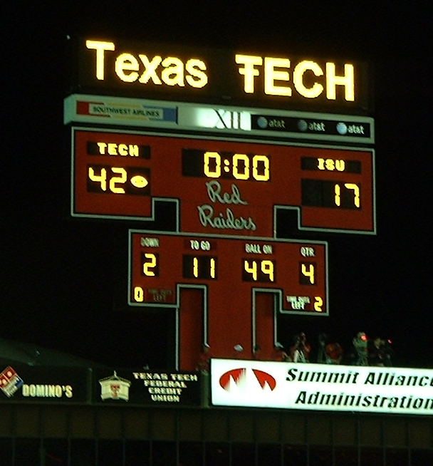 texas tech football game tonight