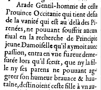 Occitania in a text printed in 1644