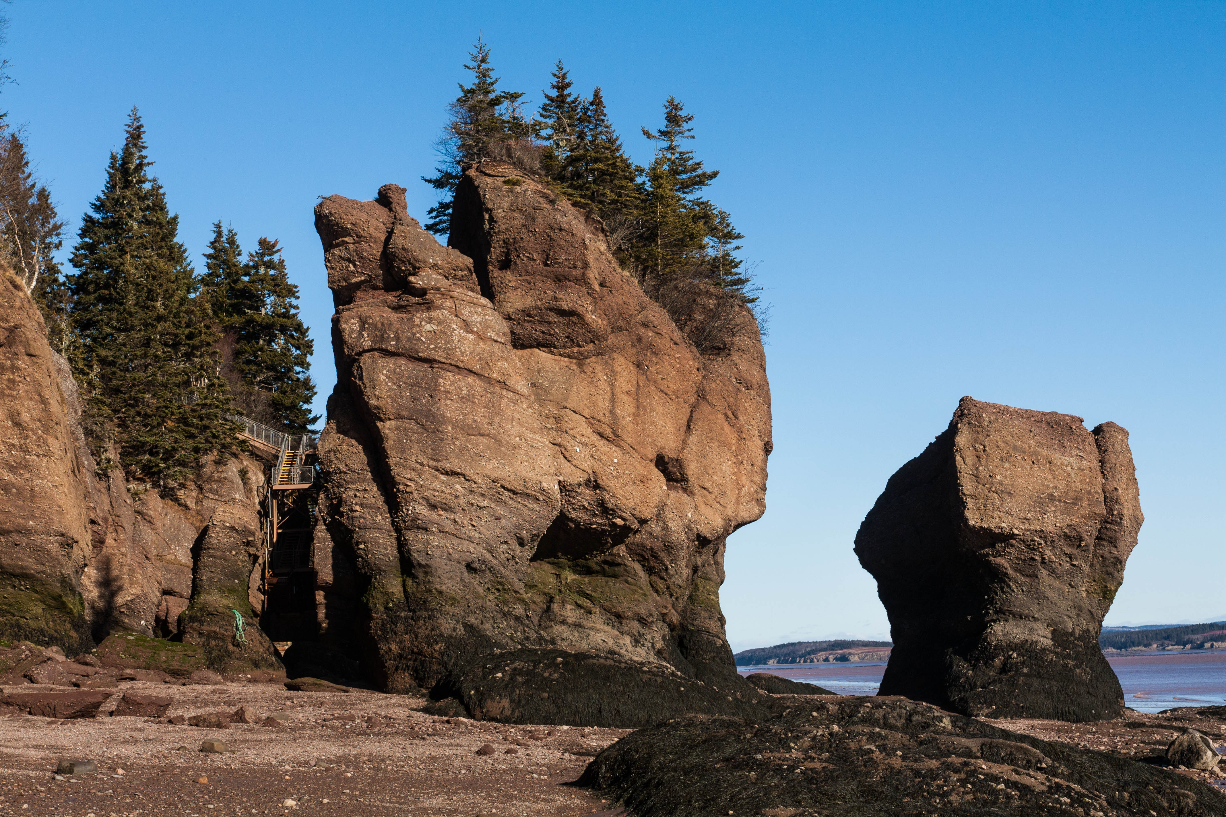 Hopewell Rocks, Río de Chocolate, la Bahía de Fundy, New Brunswick