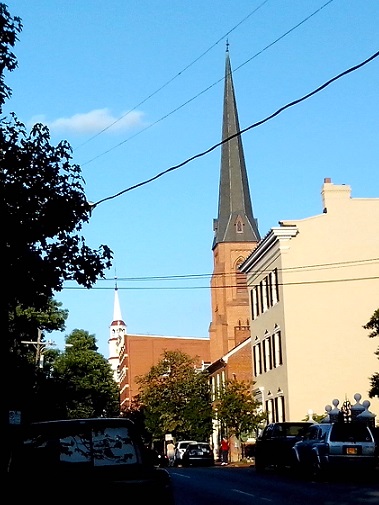 Church Street with All Saints and Reformed Church spires, Frederick
