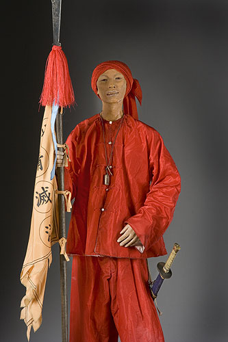A Boxer with a spear and sword (Wax Model by George S. Stuart)