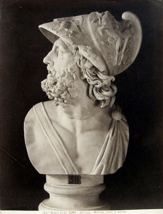 Giacomo Brogi (1822-1881), Menelao, busto in marmo, Roma (Vaticano) 