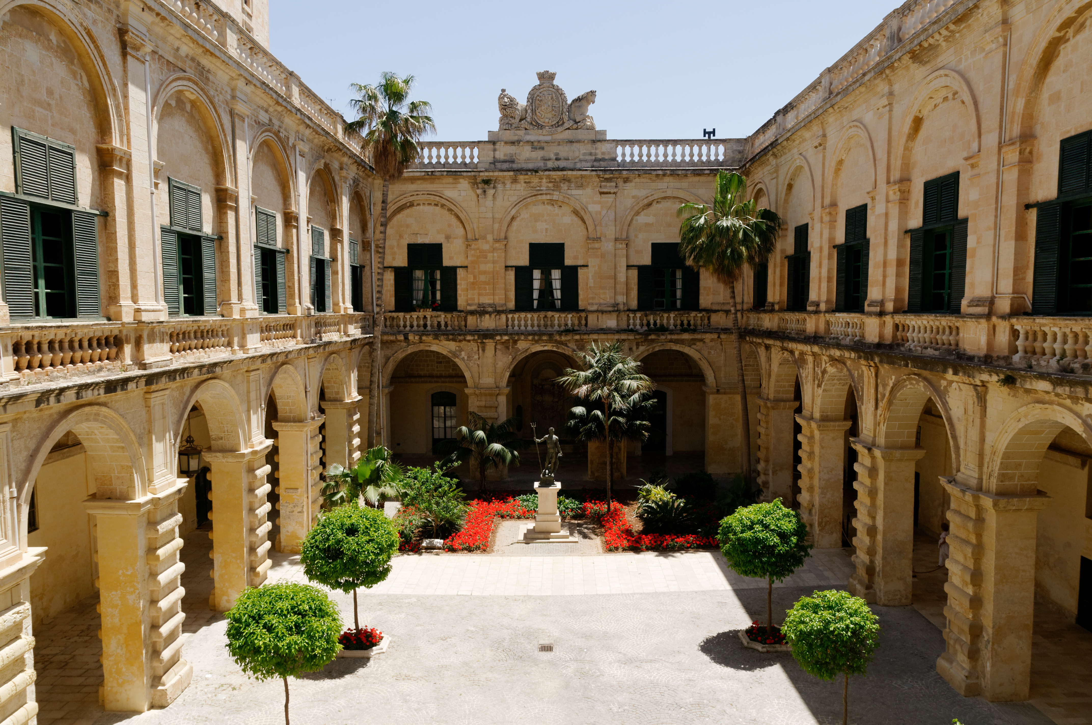 The Grand Masters Palace in the old City of Valletta on Malta in