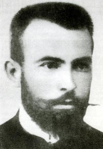 Krste Petkov Misirkov (pictured) was the first to outline the distinctiveness of the Macedonian language in his book Za makedonckite raboti (On the Macedonian Matters), published in 1903.