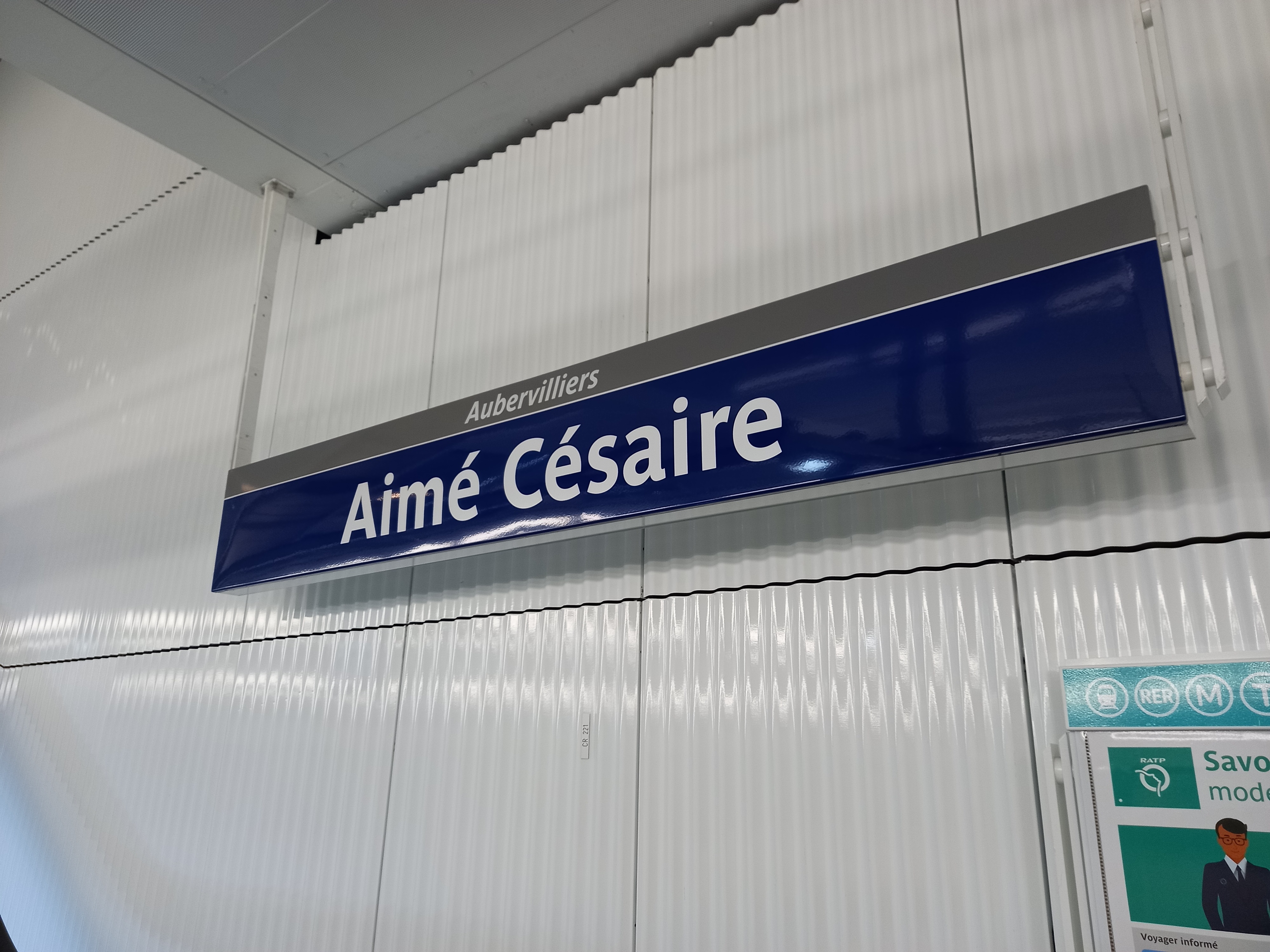 Paris Metro Aime Cesaire Station Sign.jpg