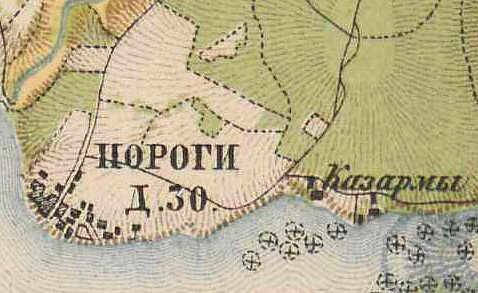 План деревни Пороги. 1885 год.