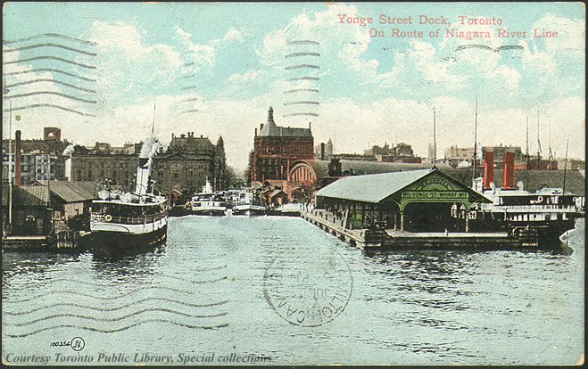 File:Yonge Street Dock, Toronto, on route of Niagara River Line, Toronto, Ontario, Canada (1910).jpg