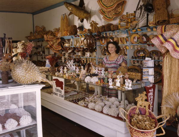 File:Assistant Niki Vasilikis in John M. Gonatos' curio shop in Tarpon Springs, Florida (9514486713).jpg