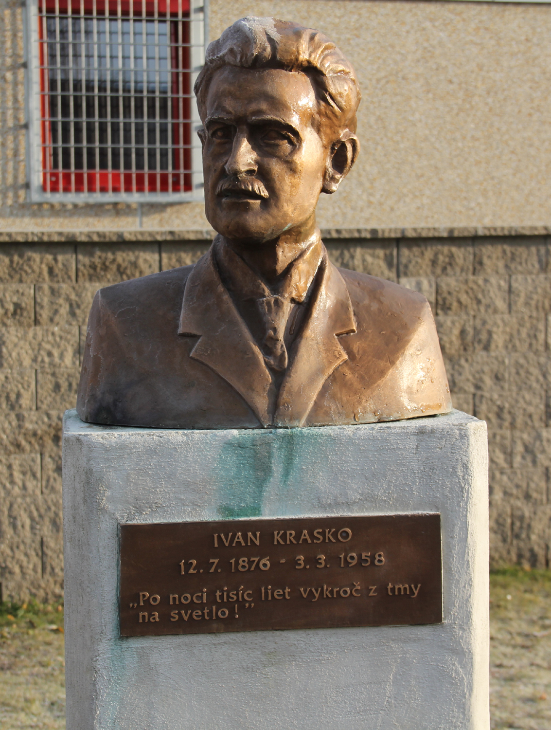 Bust of Ivan Krasko in [[Rimavská Sobota