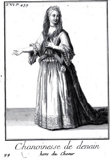 Fichier:Chanoinesse de Denain - Gosselin - 1718 - Histoire Des Ordres Monastiques 2.jpg
