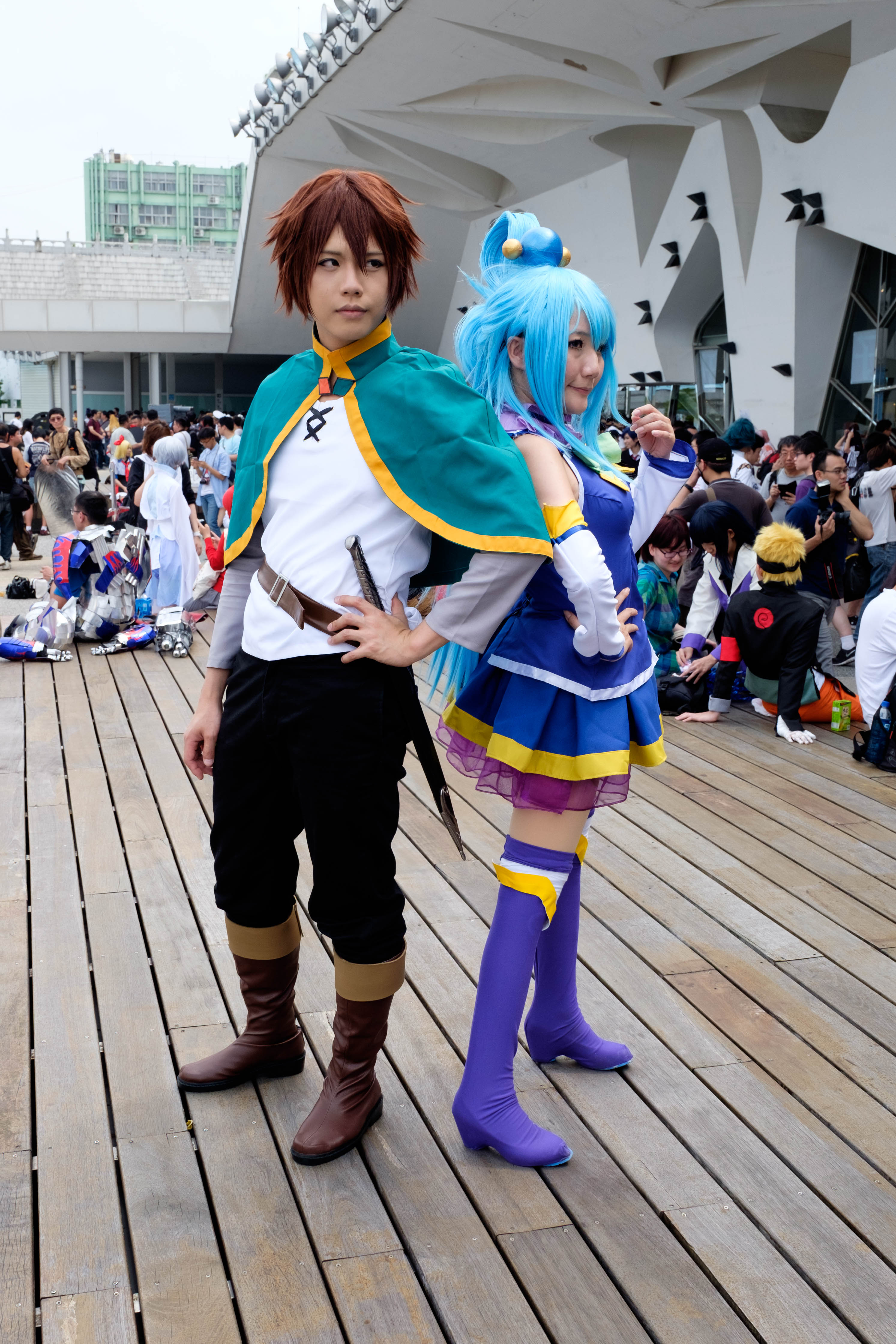 Aqua and Kazuma - Konosuba