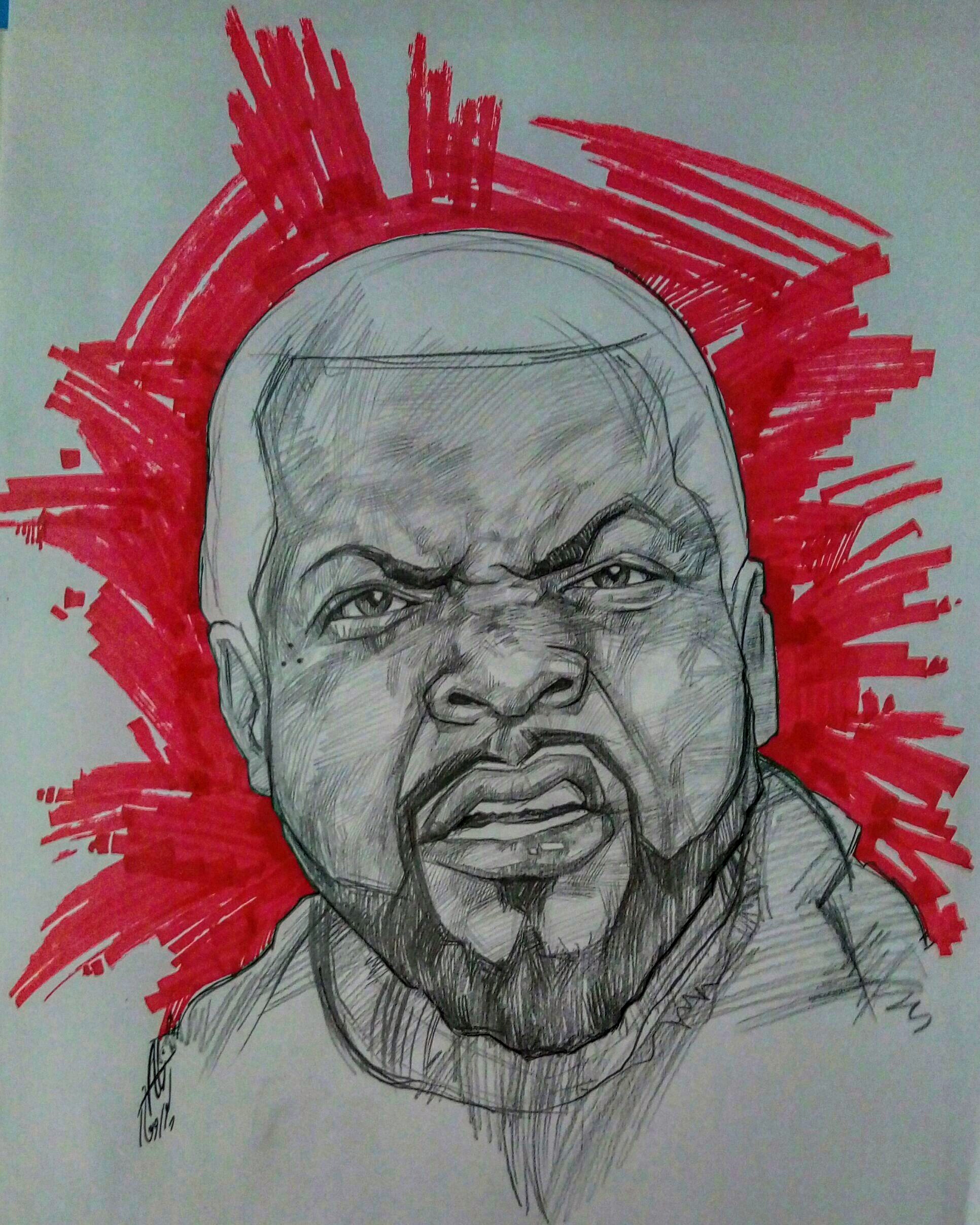 ice cube rapper drawing