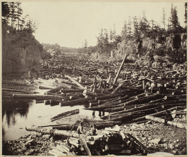 File:Log jam at the Dalles of the St. Croix (Sargent).jpg