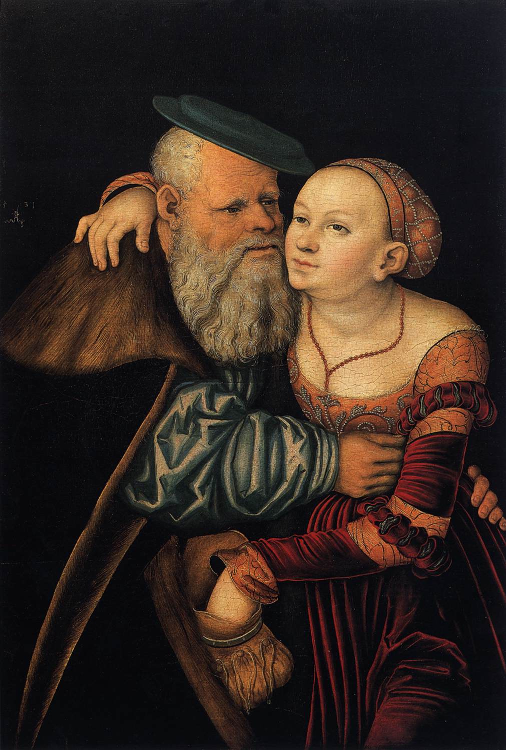 Drawing of a doomer meme by lucas cranach the elder