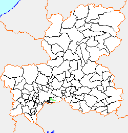 那加町の県内位置図