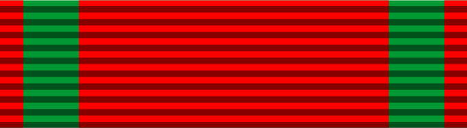 red ribbon with green stripe of Order of the Medjidie lenta