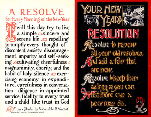  Postcards2CardsNewYearsResolution1915 