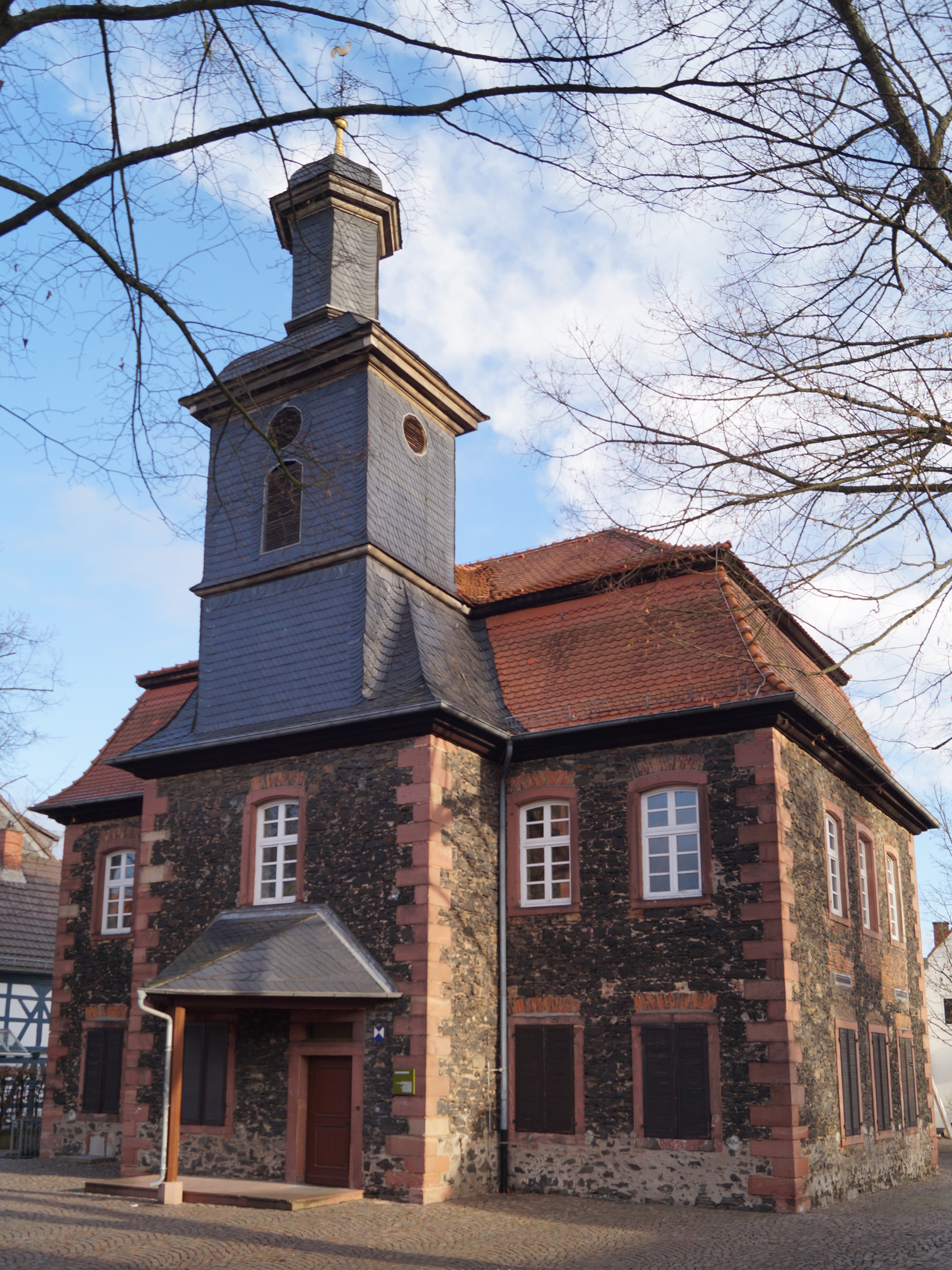 Reinhardskirche in Hanau-Kesselstadt, Ansicht von SW.