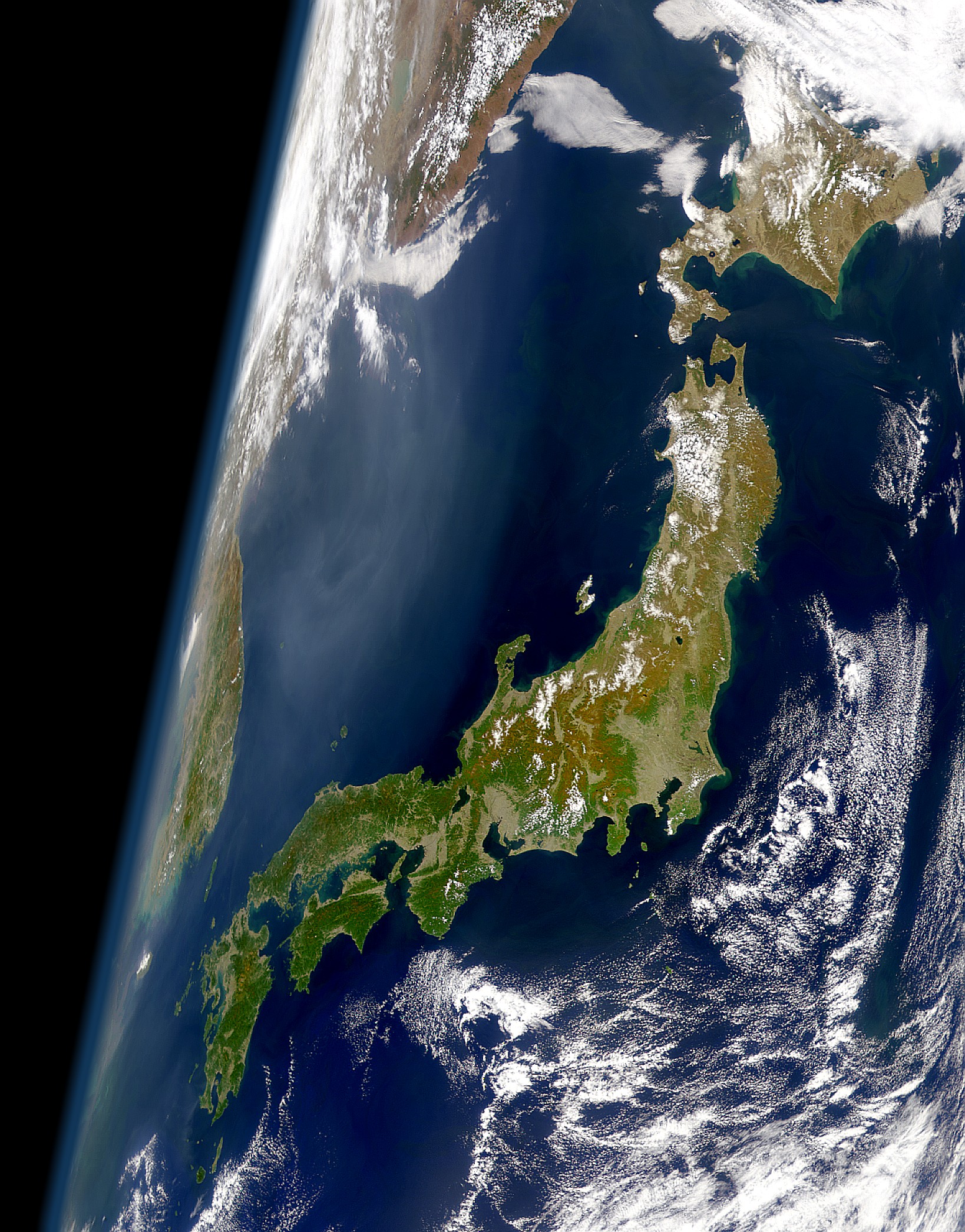 four major islands of japan location