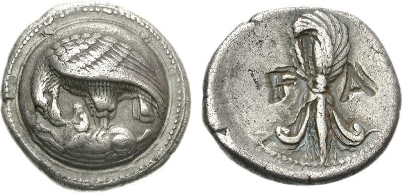 File:Stater, 388 BC, Olympia. 98th Olympiad.jpg