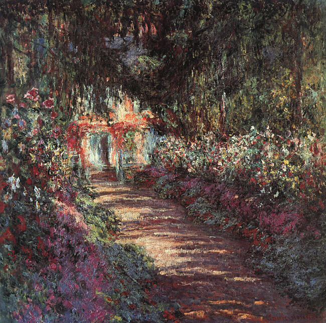 File The Garden In Flower Claude Oscar, Claude Monet Flower Garden Paintings