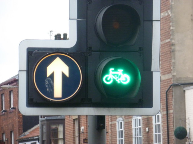 File:York, traffic lights for cyclists at Fishergate Bar - geograph.org.uk - 2736909.jpg
