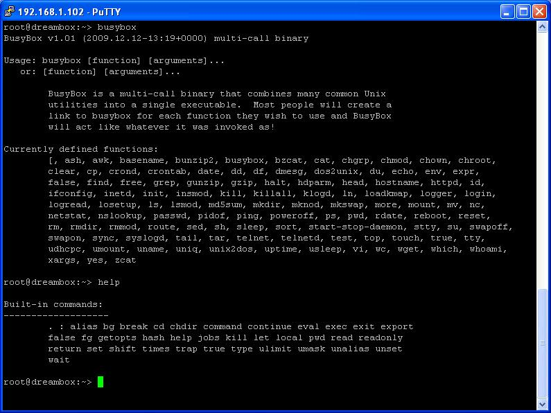 File:Busybox pe DM500 prin PuTTY.png - Wikimedia Commons
