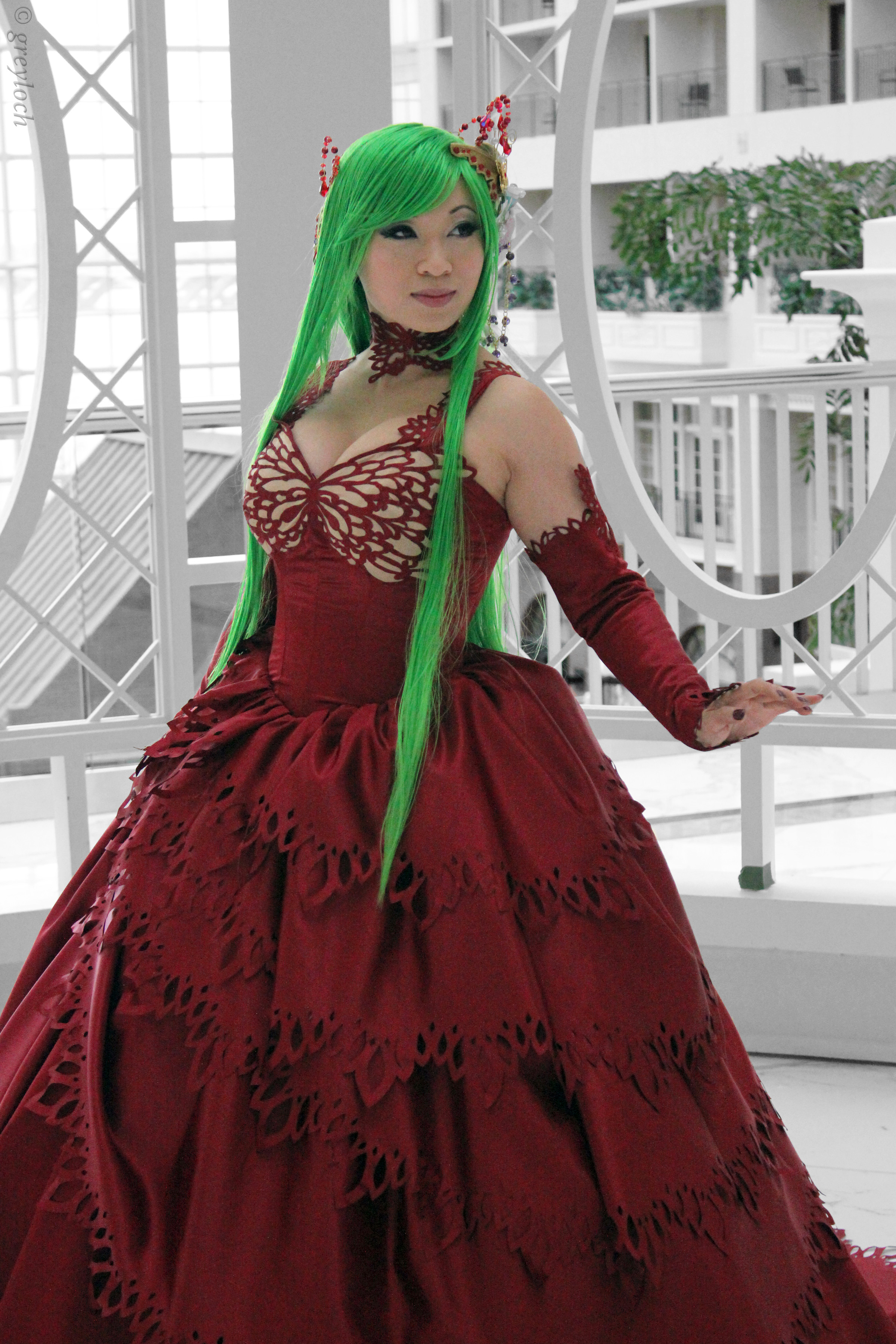 Code Geass C.C. Black Dress Cosplay Costume Full Set