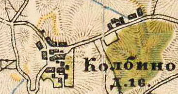 План деревни Колбино. 1885 год