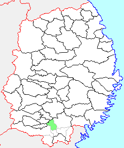 東山町の県内位置図