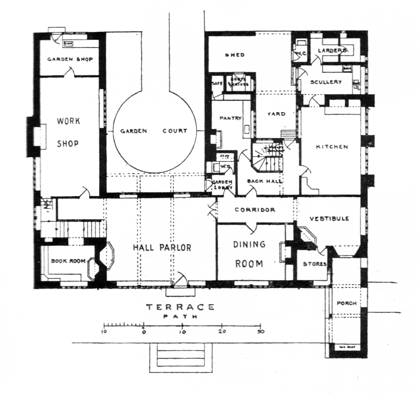 File:Munstead Wood, floorplan, fig 22 (Modern Homes, 1909 ...