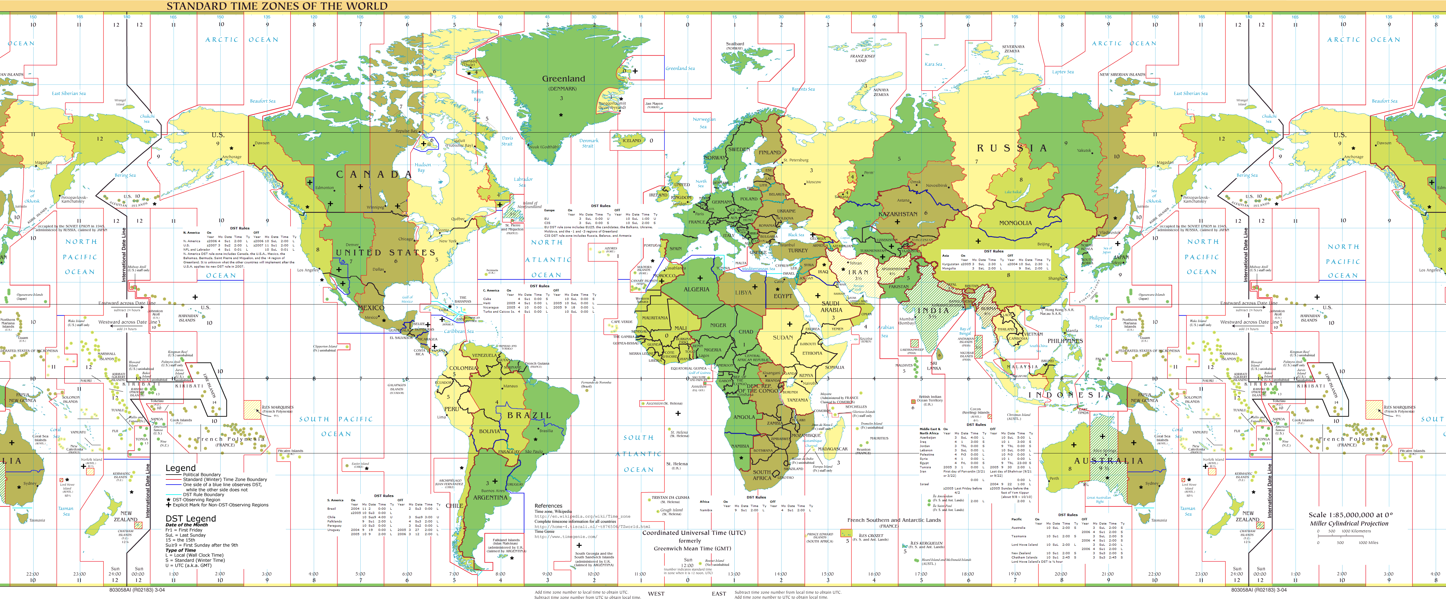 Time zones – Travel guide at Wikivoyage