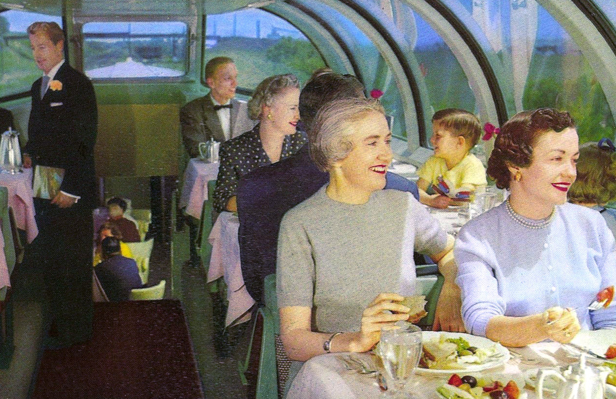 Dome dining car upper level