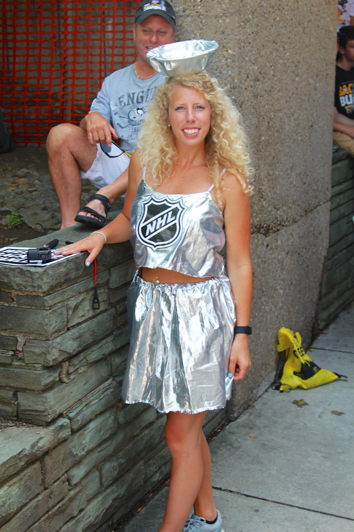 Stanley Cup.  Two girls, Girl, Stanley cup