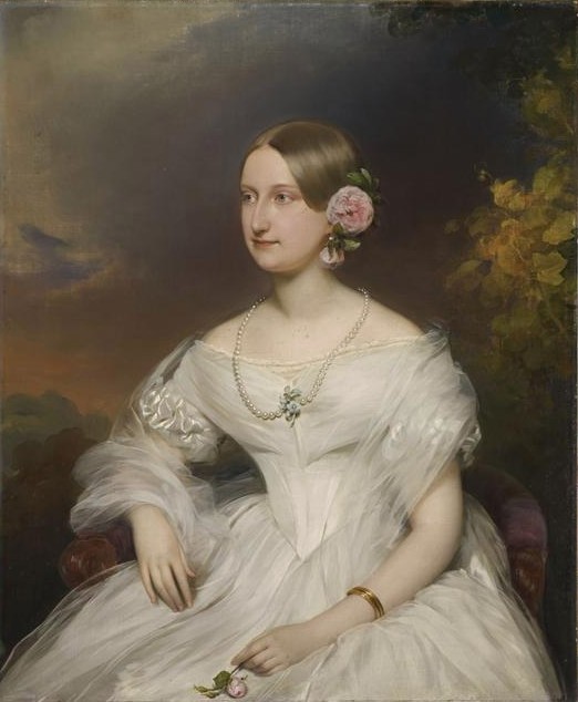 Portrait of Princess Czartoryska (born Margaret of Bourbon Orleans)  (1846-1893), (daughter of the Duke of Nemours) Portrait de la Princesse  Czartoryska (née Marguerite de Bourbon-Orléans ) (1846-1893), fille du duc  de Nemours.