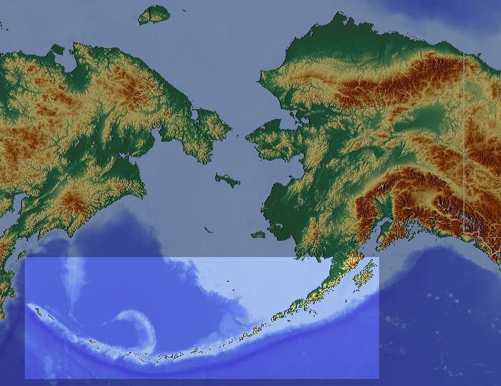 aleutian islands map