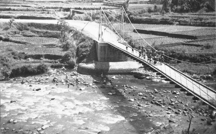 File:COLLECTIE TROPENMUSEUM Vrouwen met manden op het hoofd op de hangbrug over de rivier bij Kloengkoeng TMnr 60030943.jpg